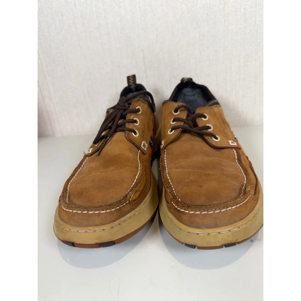 Tommy Hilfiger  brown‎ leather boat shoes men size us 11